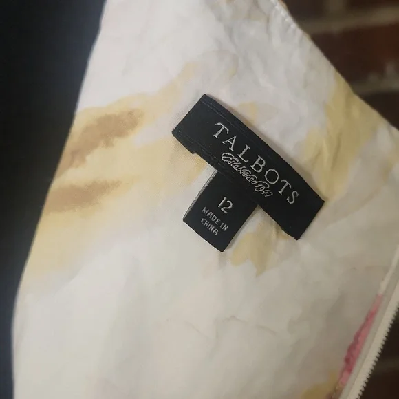 Talbots Watercolor Floral Sleeveless Dress, Sizr 12 - Picture 6 of 7